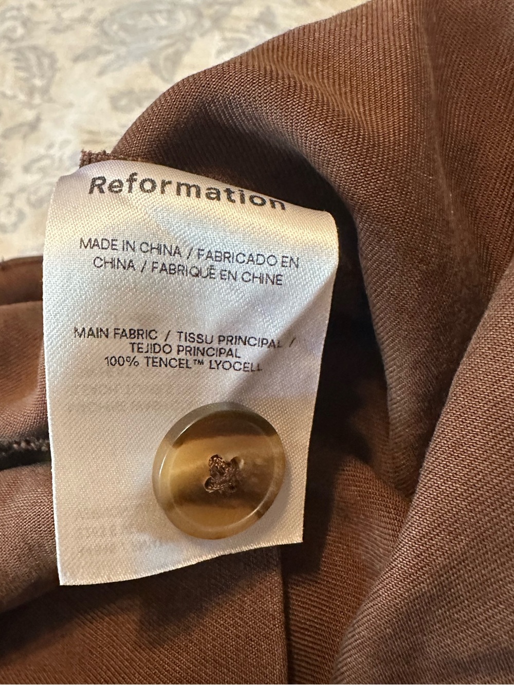Reformation Brown Mason Pant - Picture 4 of 4